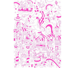 Lily Unicorn Giant Coloring Poster