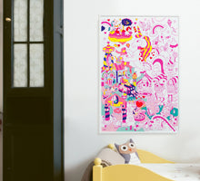 Load image into Gallery viewer, Lily Unicorn Giant Coloring Poster