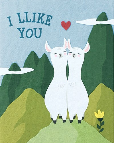 I Llike You Llamas Card