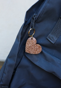 Lots of Love Heart Glitter Keychain
