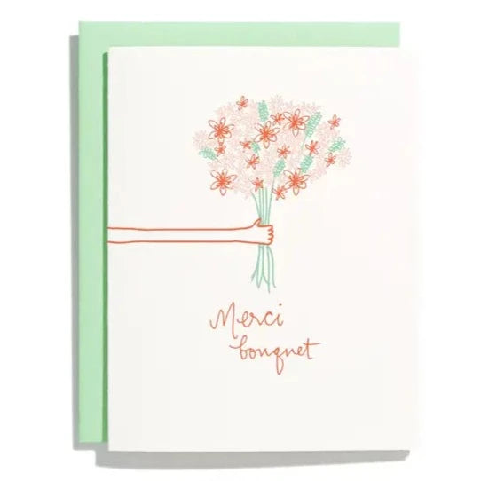 Merci Bouquet Thank You Card