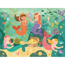 Load image into Gallery viewer, Mermaid Friends 24 Piece Floor Puzzle