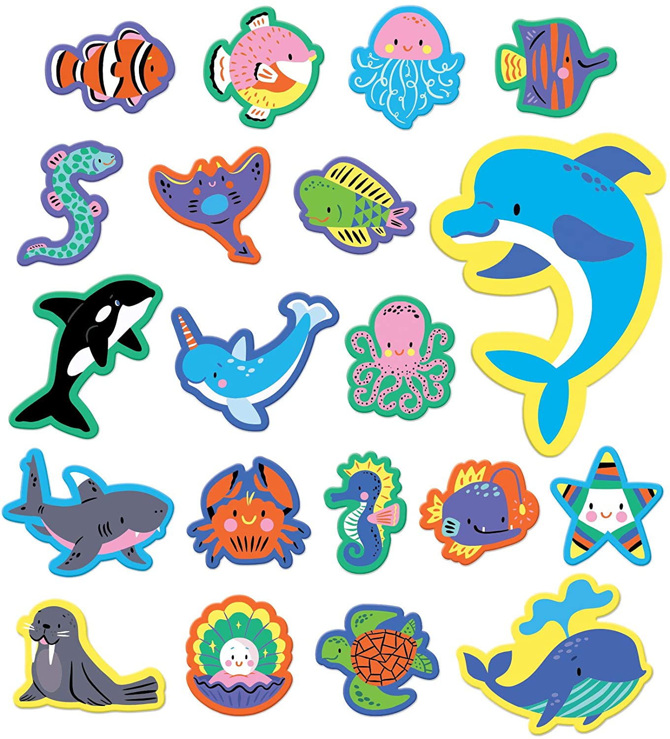 Ocean Life Stickable Bath Shapes