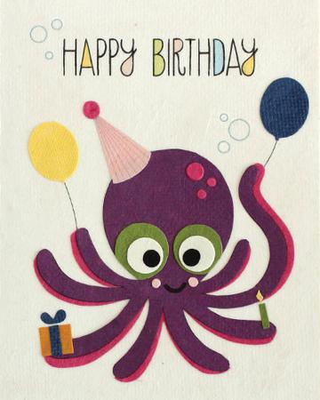 Happy Birthday Octopus Card
