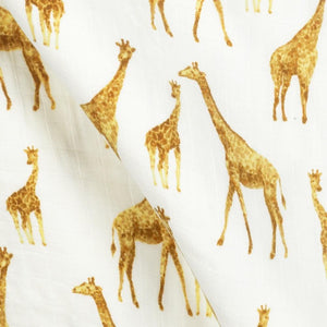 Orange Giraffe Bamboo Burp Cloths