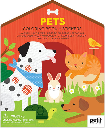 Pets Coloring Book & Stickers