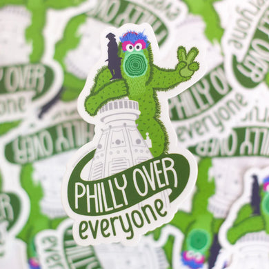 Phillies Phanatic Sticker, Philadelphia Phillies Phanatic Face Sticker