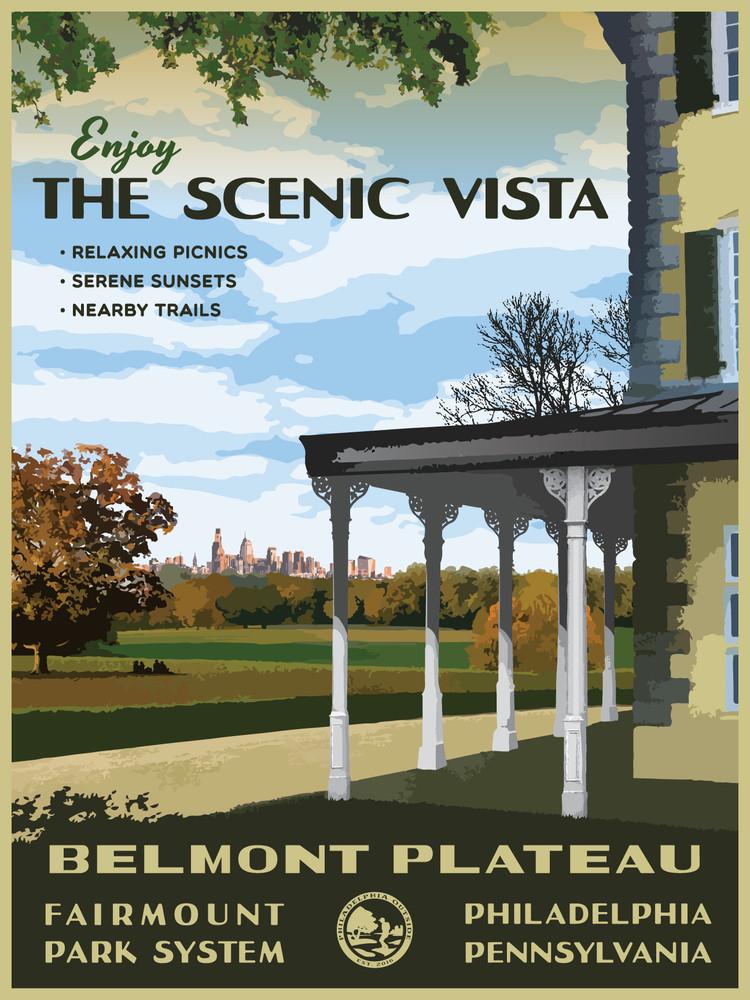 Belmont Plateau Poster by Philly Outside at local housewares store Division IV in Philadelphia, Pennsylvania