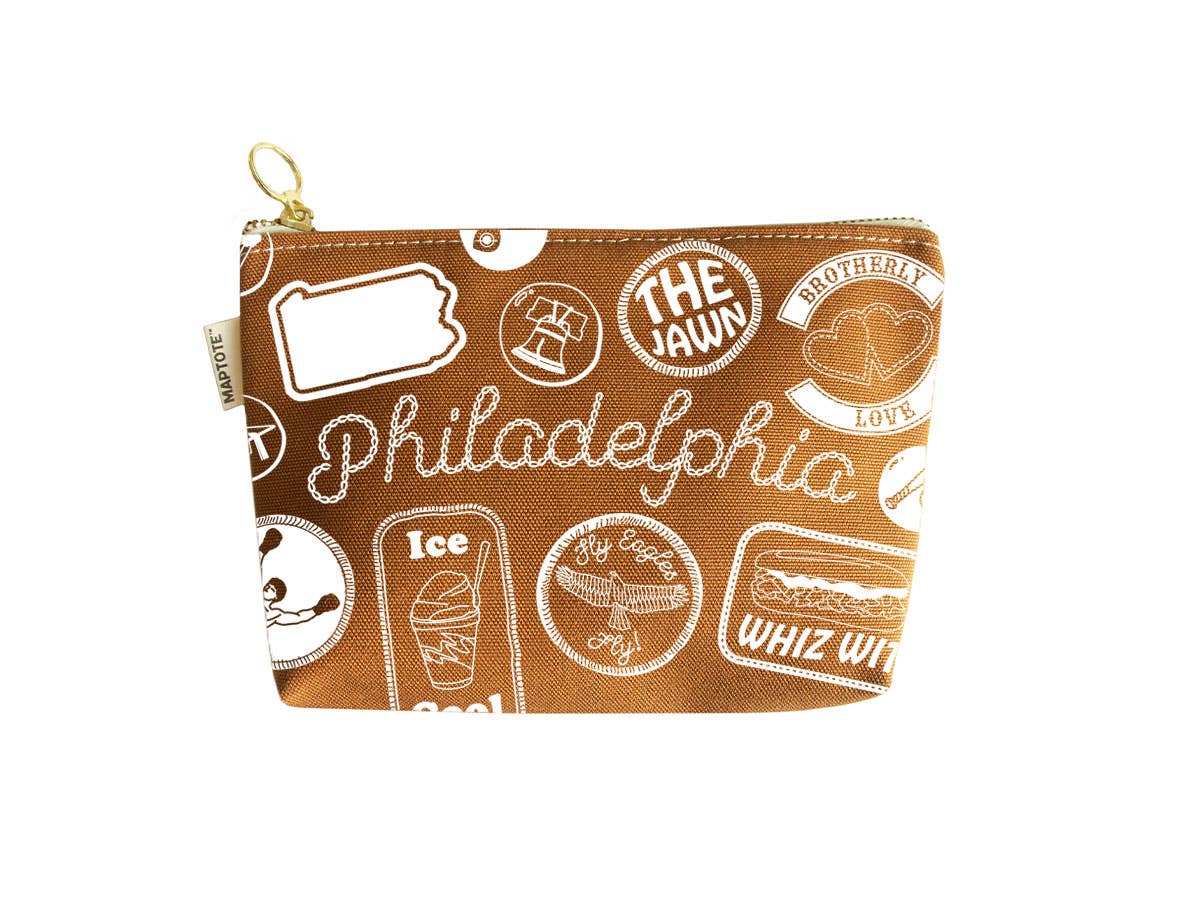 Philly Pins & Patches Zip Pouch - Ali's Wagon