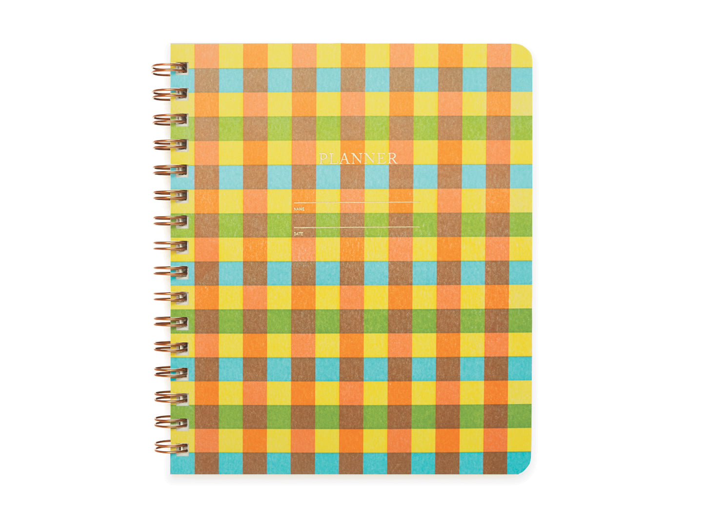 Plaid Spiral Planner