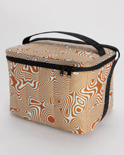 Load image into Gallery viewer, Blue Trippy Swirl Puffy Cooler Bag