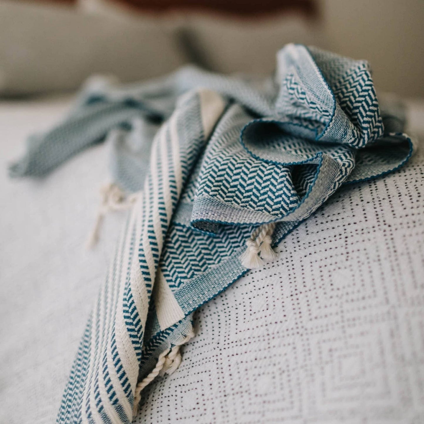 Prussian Blue Hasir Turkish Towel