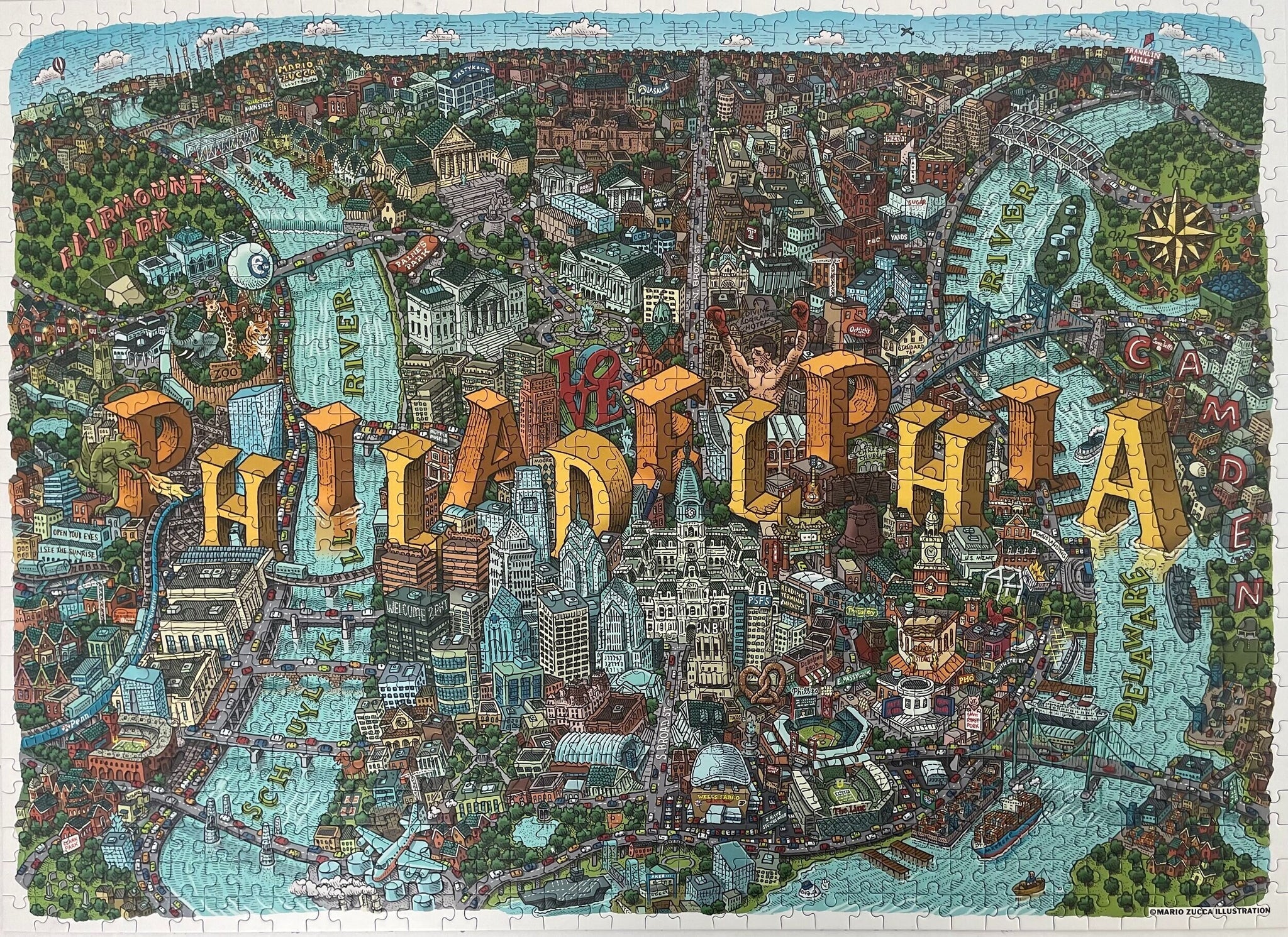 Philadelphia Map 1000 Piece Puzzle – Ali's Wagon