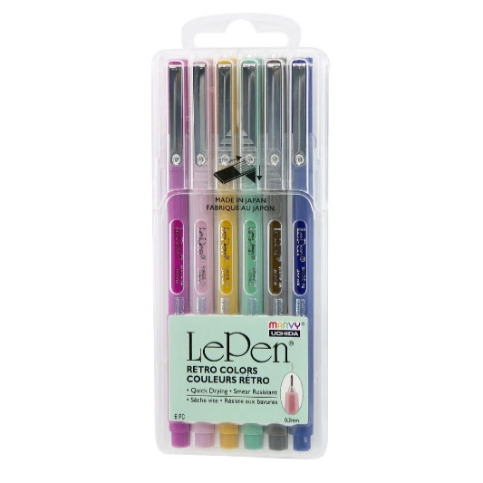 Retro Color Fine Tip Le Pen Set