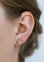 Load image into Gallery viewer, Rose Gold Druzy Prong Stud Earrings