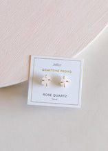 Load image into Gallery viewer, Rose Quartz Prong Stud Earrings