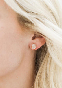 Rose Quartz Prong Stud Earrings