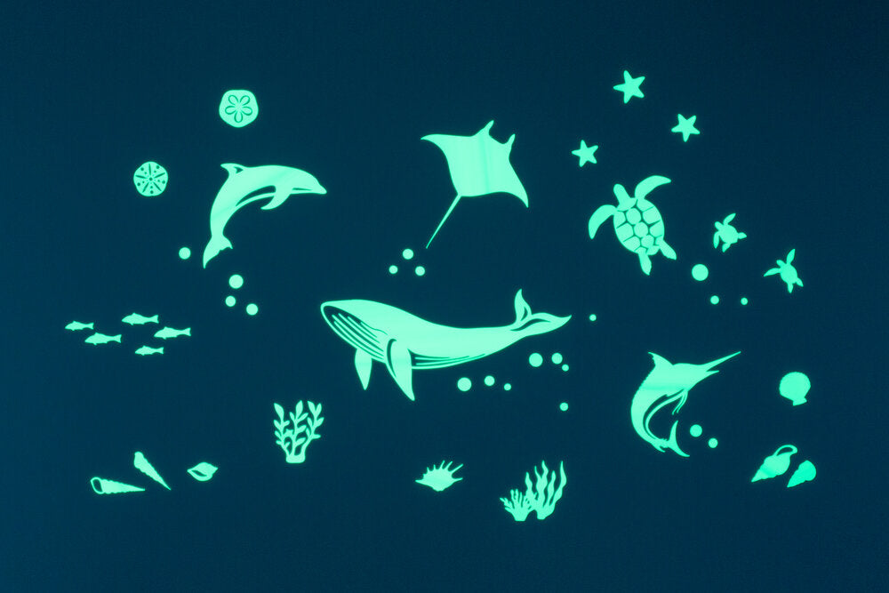 Sea Animals Glow in the Dark Sticker Set – Ali's Wagon