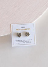 Load image into Gallery viewer, Silver Druzy Prong Stud Earrings