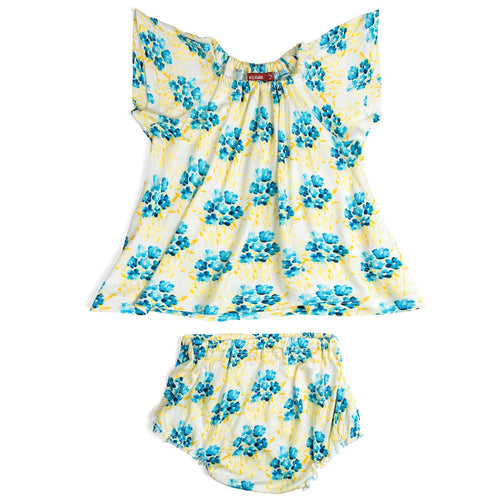 Sky Floral Bamboo Tunic & Bloomer Set