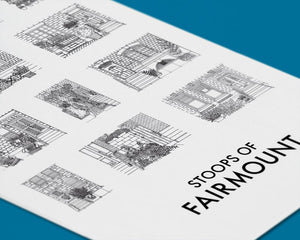 Black & White Stoops of Fairmount Print