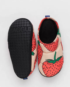Strawberry Puffy Baggu Slippers