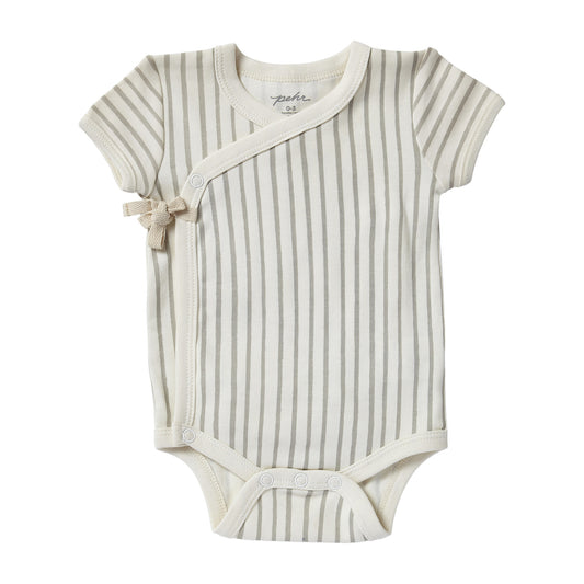 Pebble Stripes Away Kimono Onesie