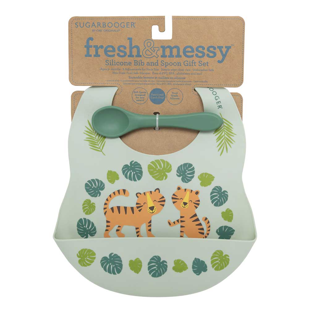 Tiger Bib & Spoon Set