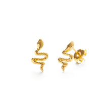 Load image into Gallery viewer, Tiny Serpent Stud Earrings