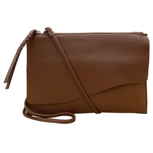 Toffee Wavy Envelope Clutch & Purse