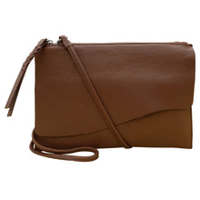Load image into Gallery viewer, Toffee Wavy Envelope Clutch &amp; Purse