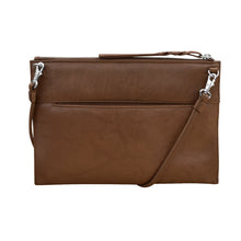 Load image into Gallery viewer, Toffee Wavy Envelope Clutch &amp; Purse