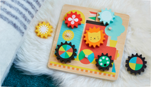 Load image into Gallery viewer, Busy Train Wood Twist &amp; Gears Puzzle
