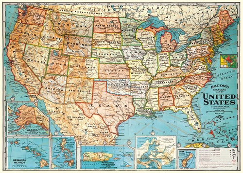 USA Map Decorative Paper