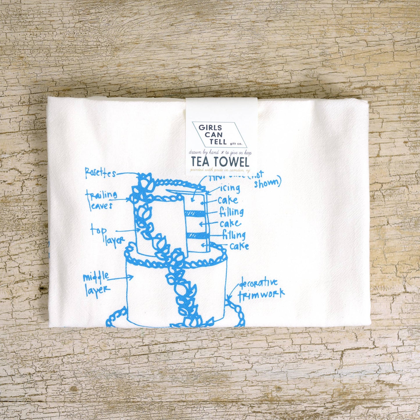 Wedding Cake Tea Towel - Ali's Wagon