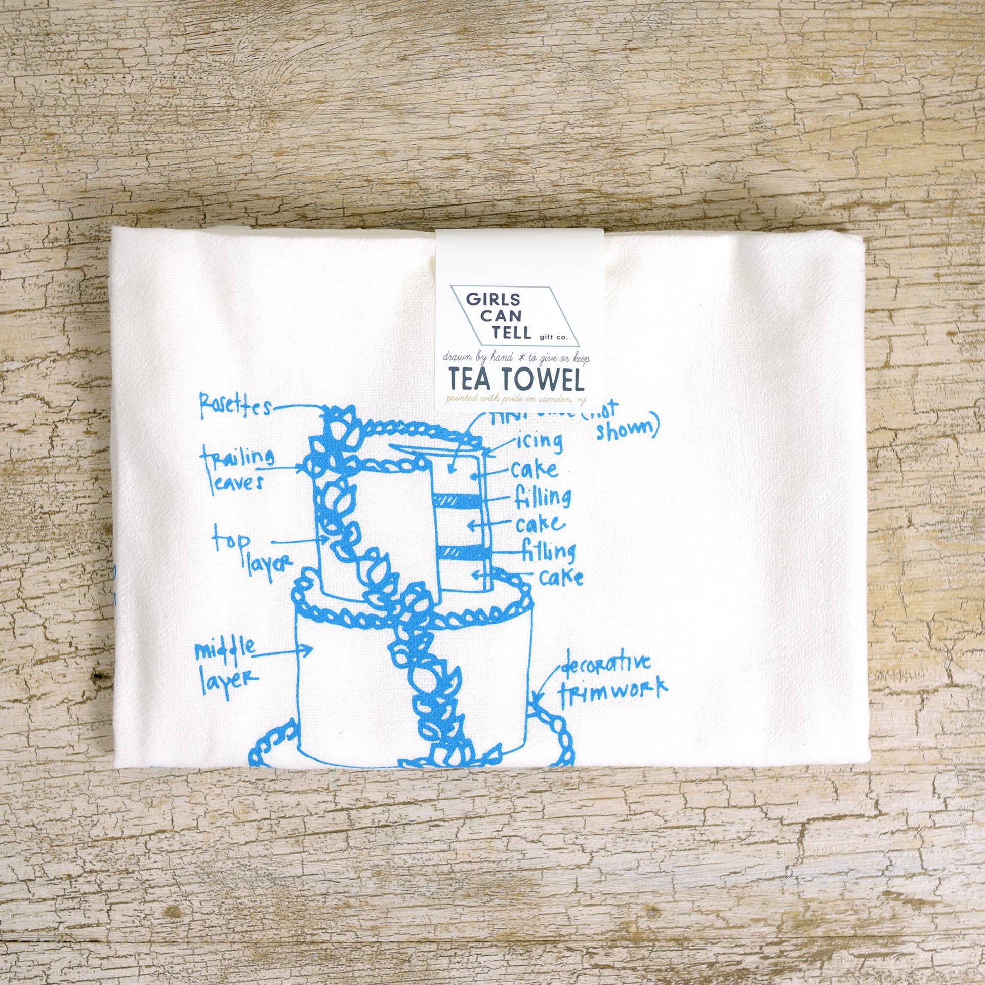 Wedding Cake Tea Towel - Ali's Wagon