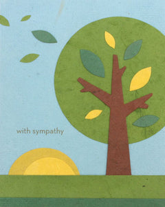 With Sympathy Tree Card
