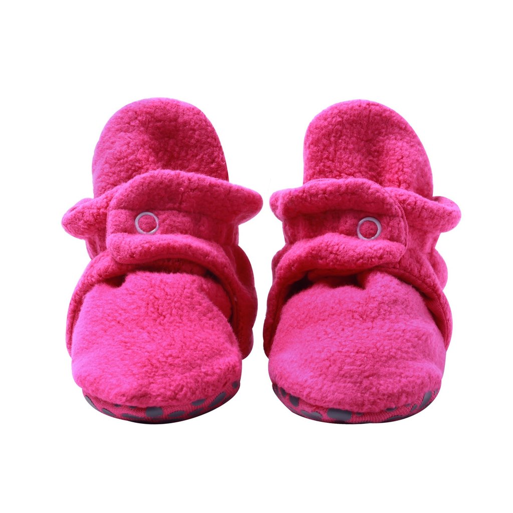 Fuchsia Cozie Fleece Gripper Bootie